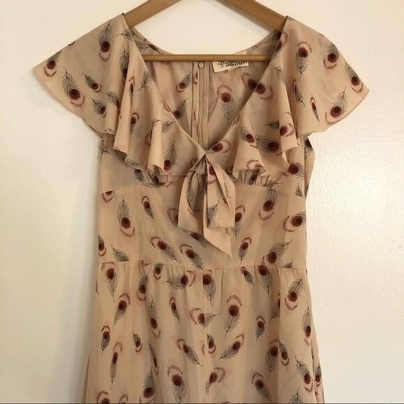 Boutique Forever 21 Peacock Feather Romper with Pockets - Picture 2 of 10